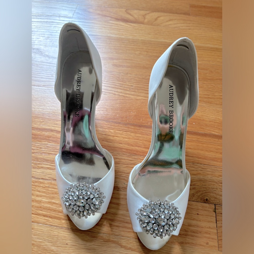 Audrey Brooks | White Wedding Heels